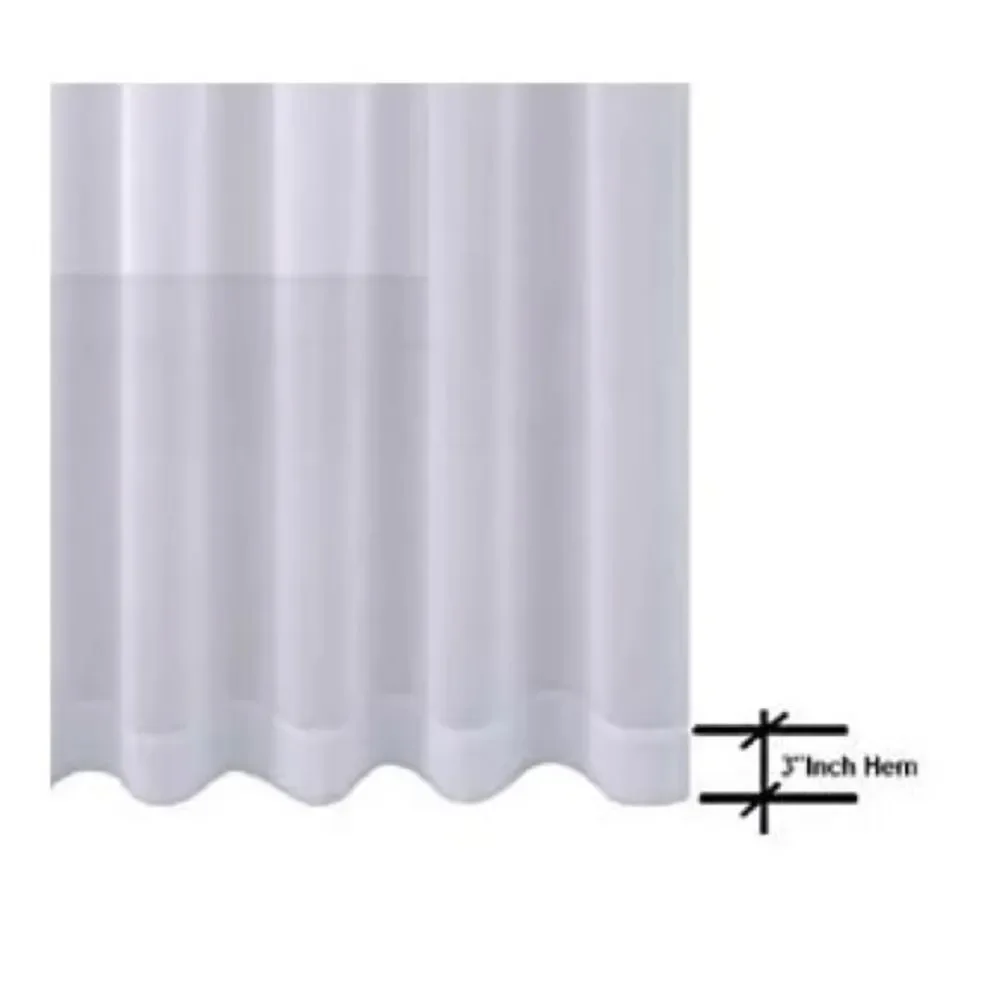 Set of 2 WPM 84-Inch Sheer Pink Solid Voile Panel Curtains